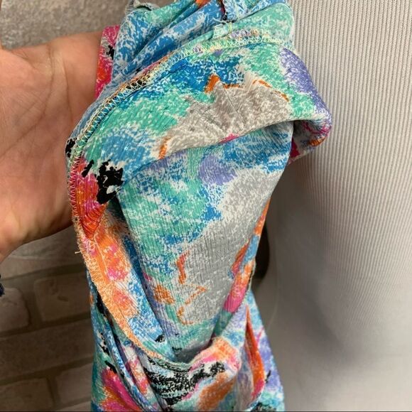 Vintage Michelle Stuart Pastel Floral Top M21 - Picture 7 of 7